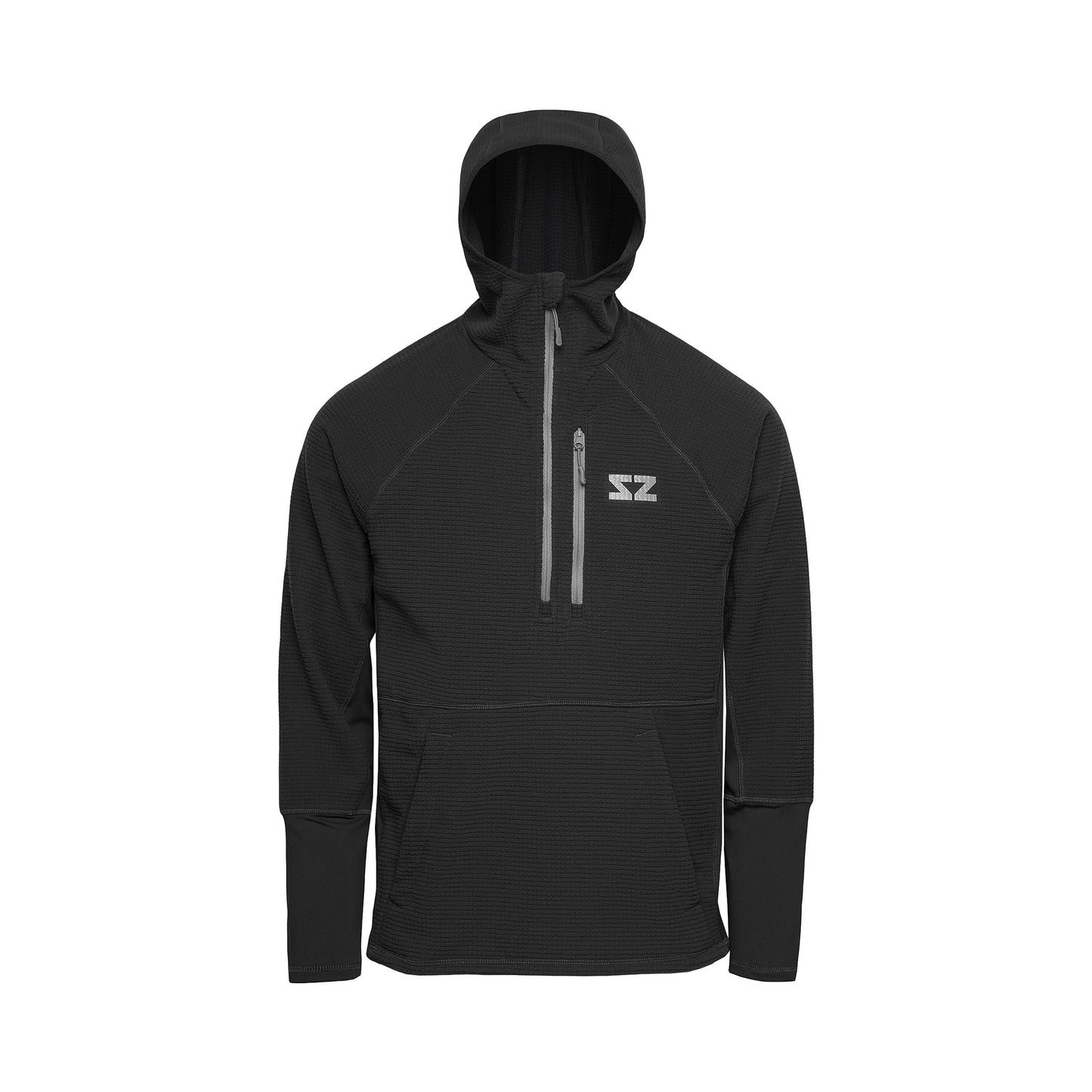 Rocky Mountain Grid Fleece - Titanium Grey - Steely Zips