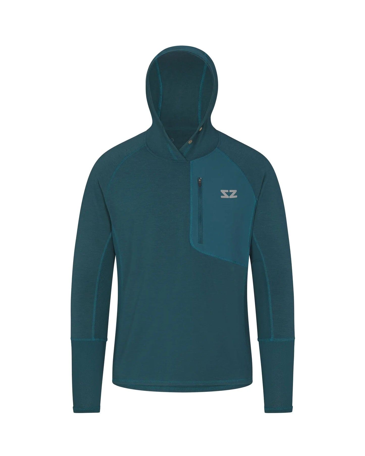 Solar Sanctuary Sun Hoodie - Teal - Steely Zips