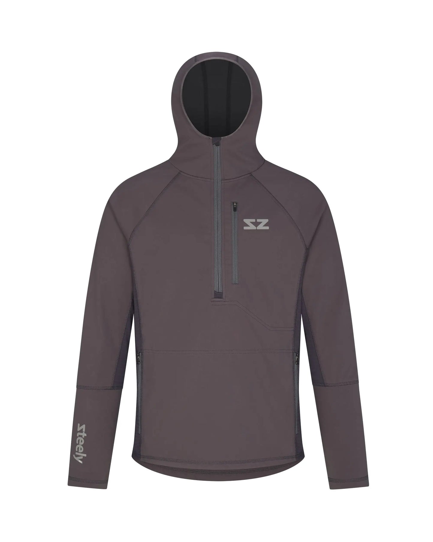 The Mule Outdoor Hoodie - Slate Grey - Steely Zips