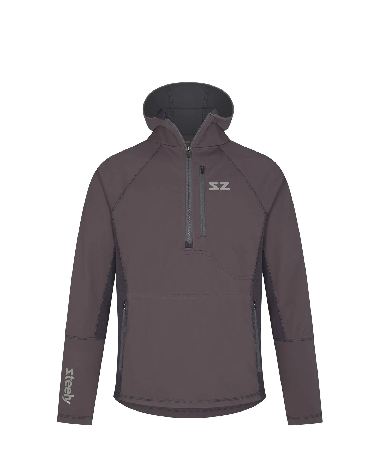 The Mule Outdoor Hoodie - Slate Grey - Steely Zips