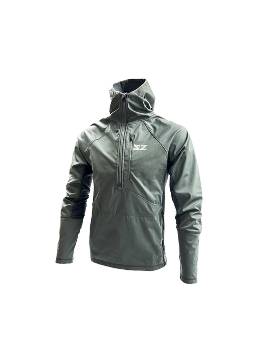The Mule Hoodie - Slate Grey Steely Zips