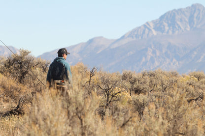 Rocky Mountain Grid Fleece - Ocean Blue Steely Zips