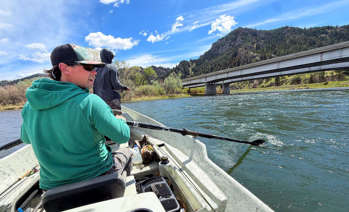 Rocky Mountain Grid Fleece - Salt Green
