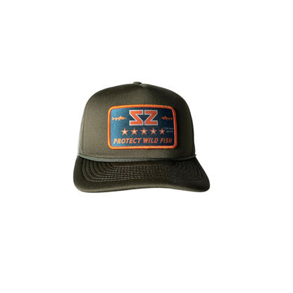 Lid Deep Green Foam Rope Patch Hat Steely Zips