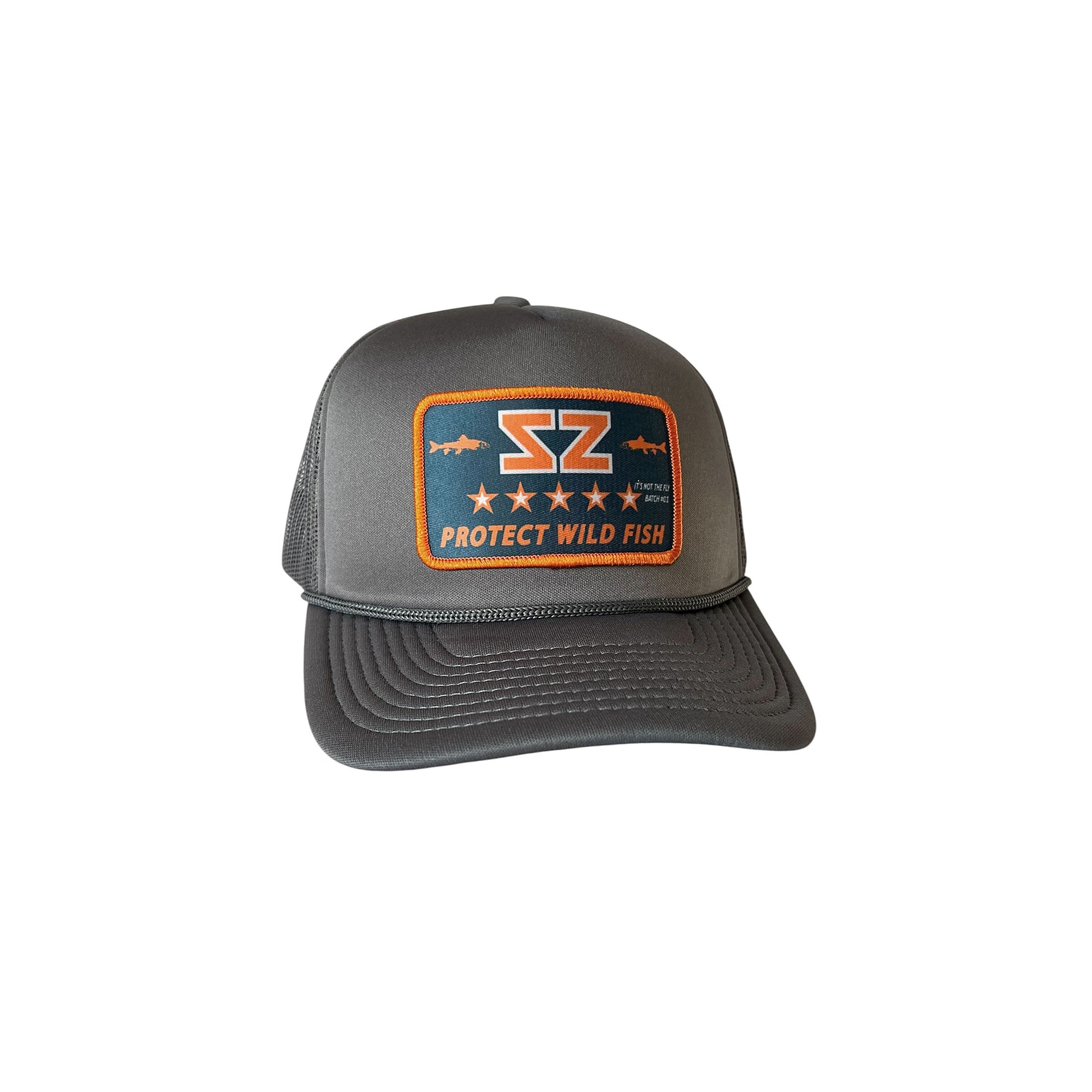 Lid Charcoal Foam Rope Patch Hat Steely Zips