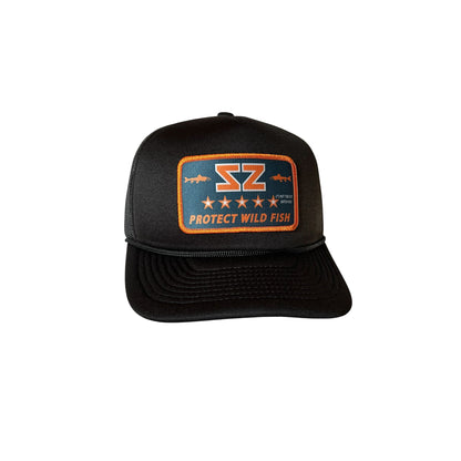 Lid Black Foam Rope Patch Hat Steely Zips