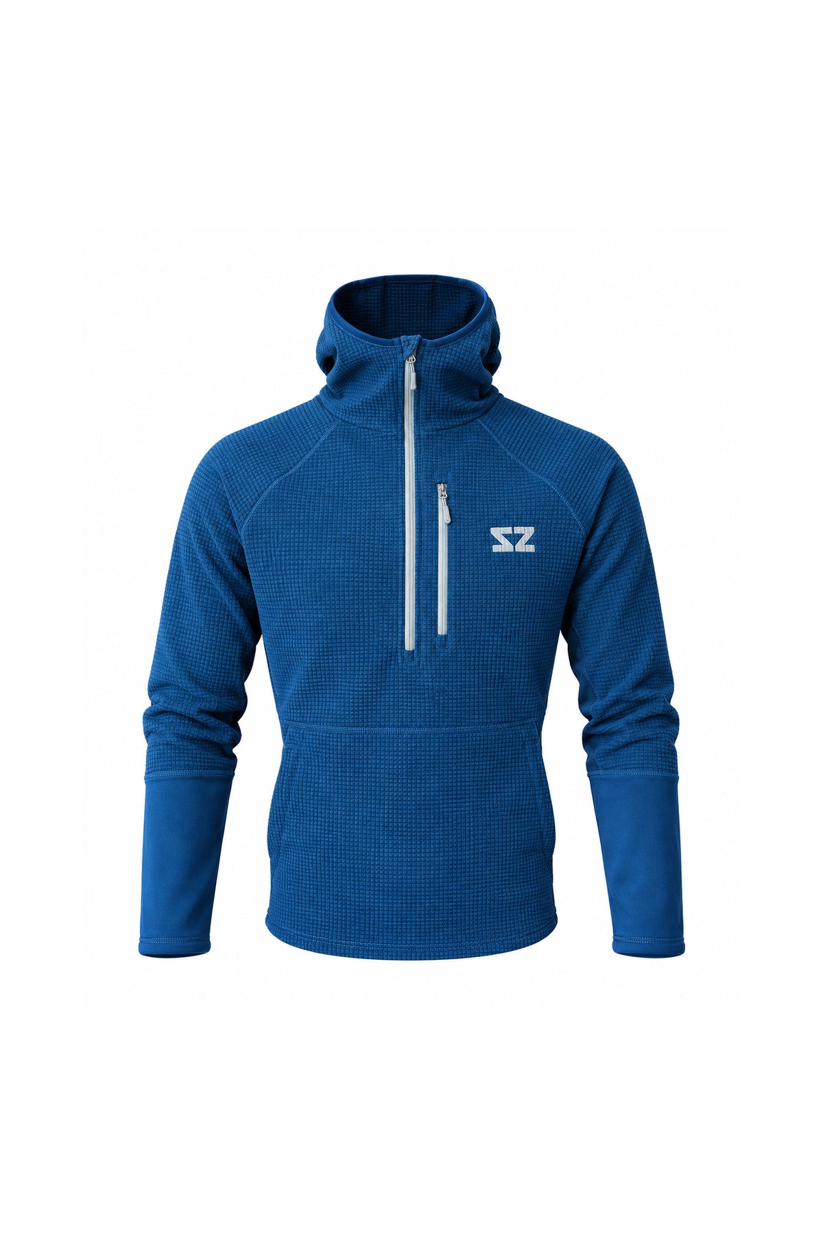 Rocky Mountain Grid Fleece - Ocean Blue