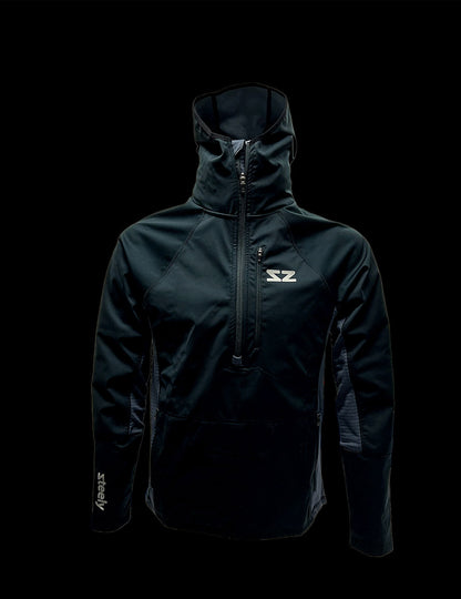 The Mule Hoodie - Black Steely Zips