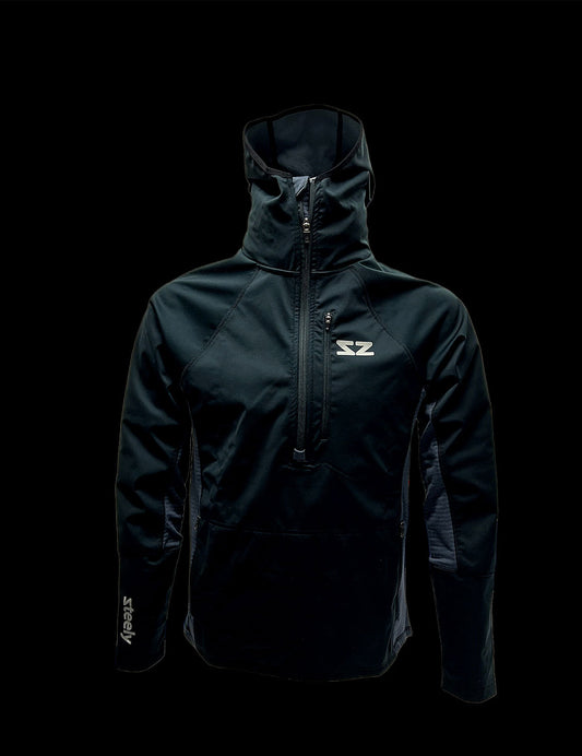 The Mule Hoodie - Black Steely Zips