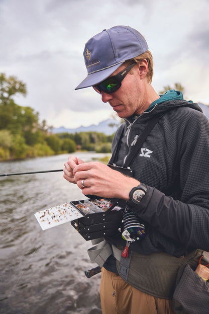 Rocky Mountain Grid Fleece - Titanium Steely Zips