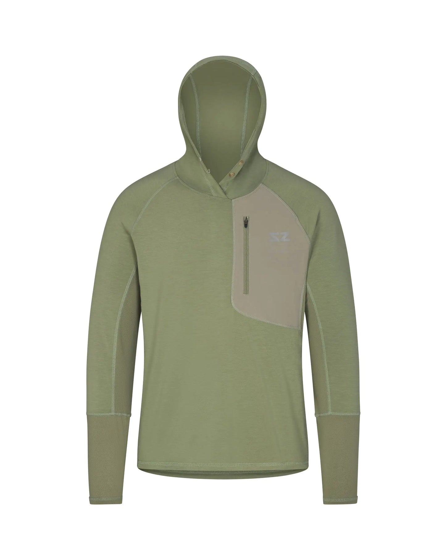 Solar Sanctuary Sun Hoodie - Sage - Steely Zips